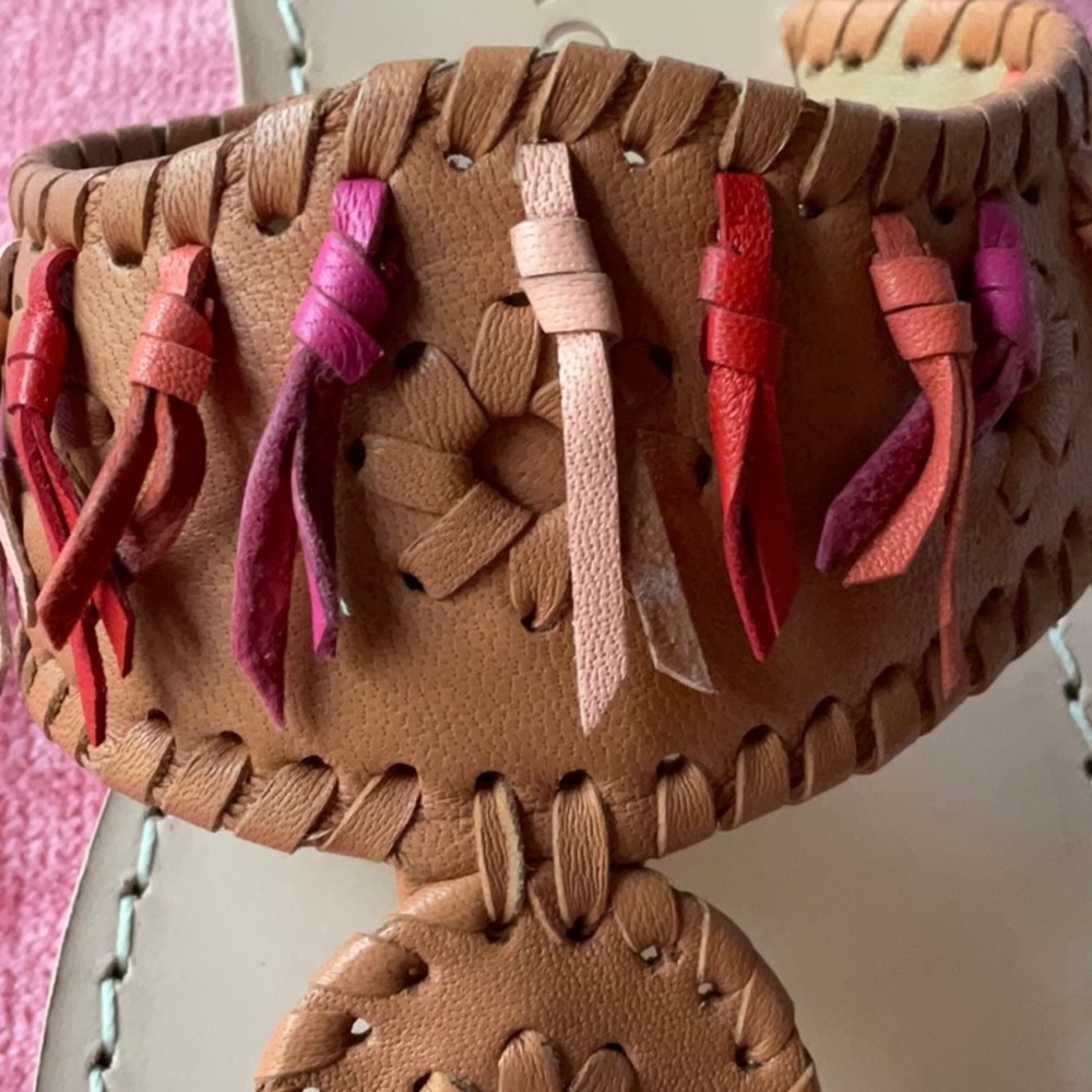 🩴JACK ROGERS FLAT FRINGE SANDAL 🩴 NWT🩴NIB🩴 - Picture 8 of 12
